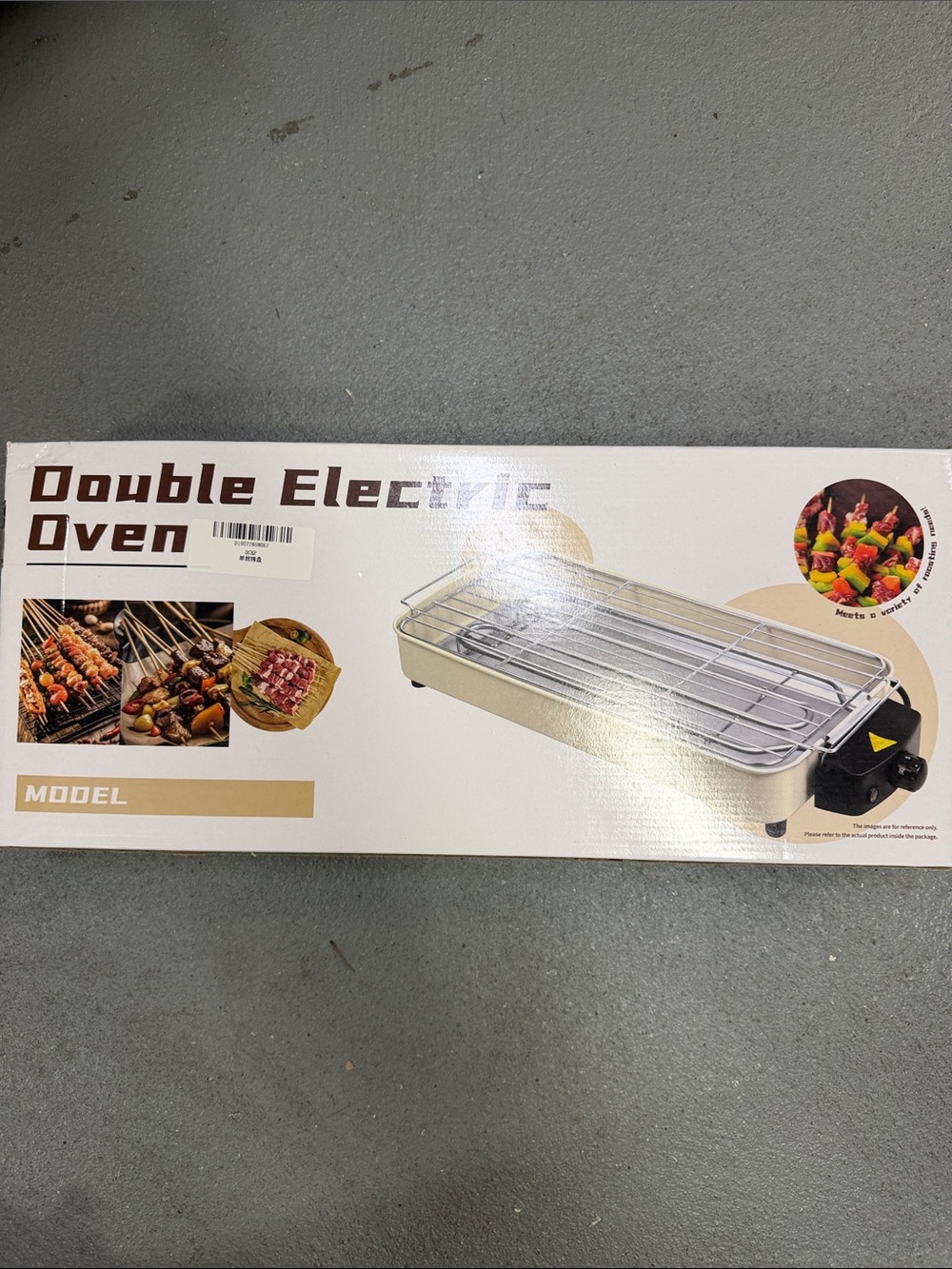 Double Electric Oven Stainless Steel Electric Grill - Beige